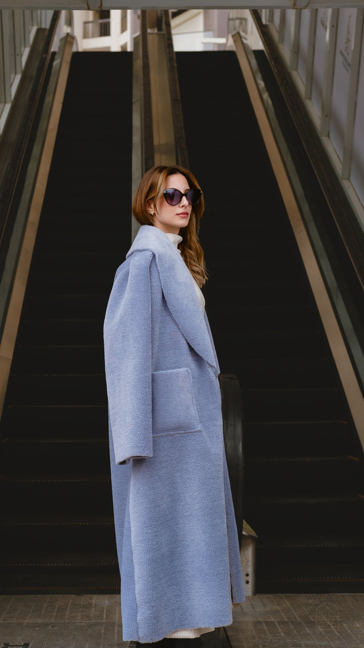 blue teddy coat