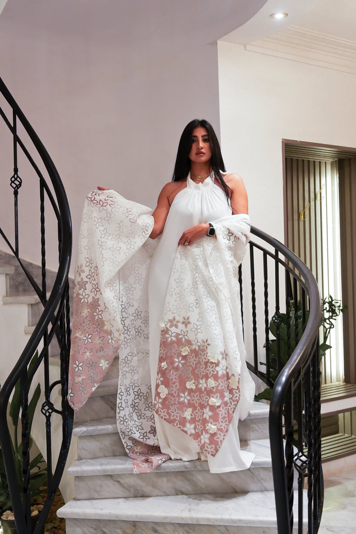 Linen floral kaftan