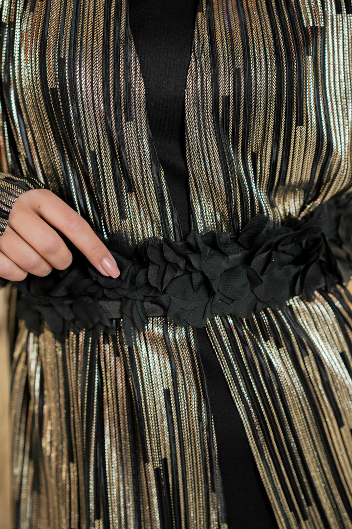krinckled metallic kaftan