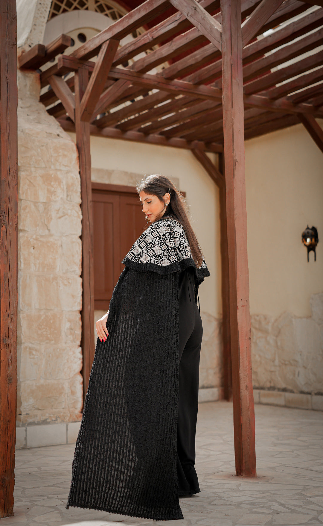 cape with indian Embroidery