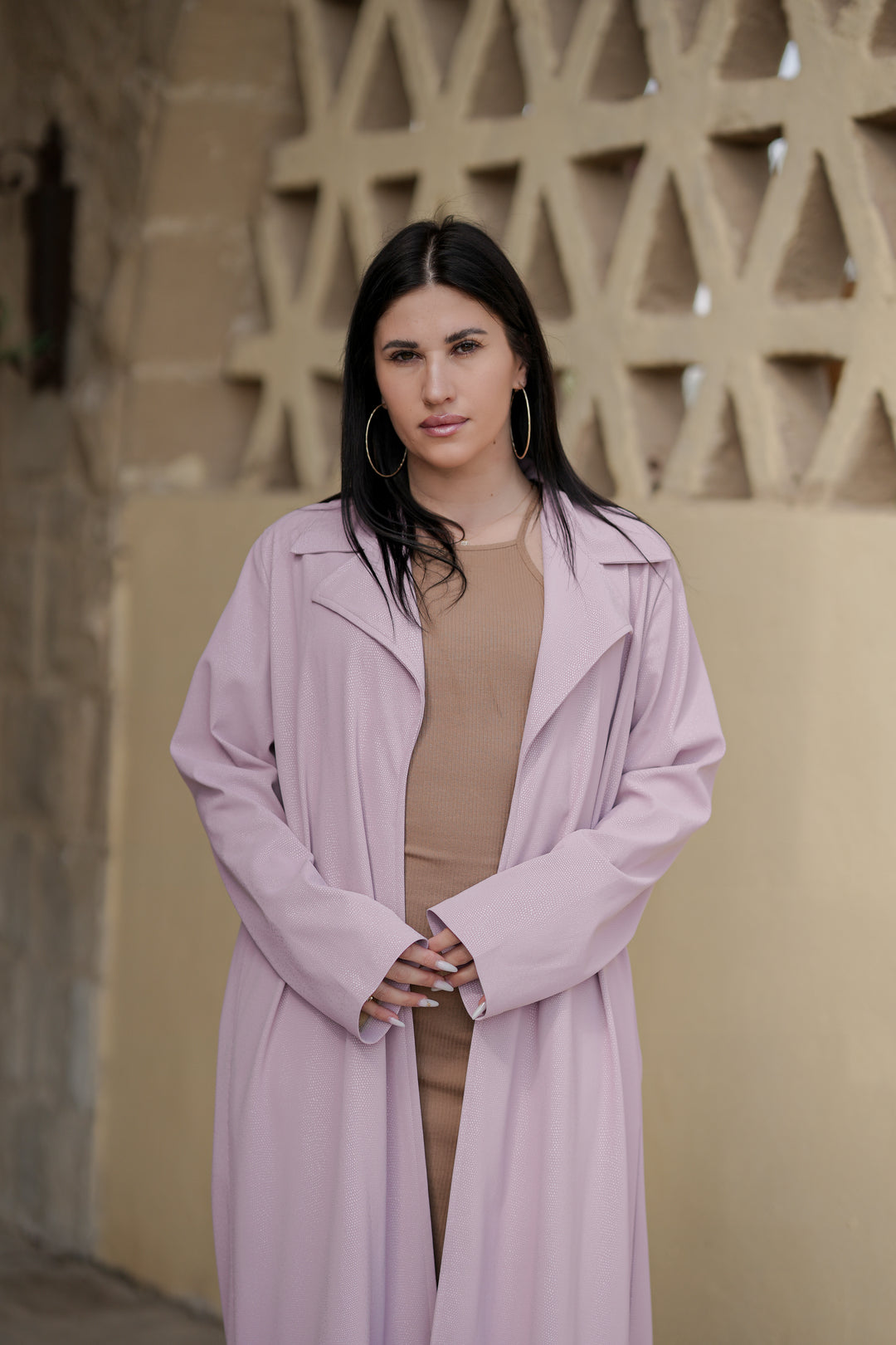 leather metalic coat
