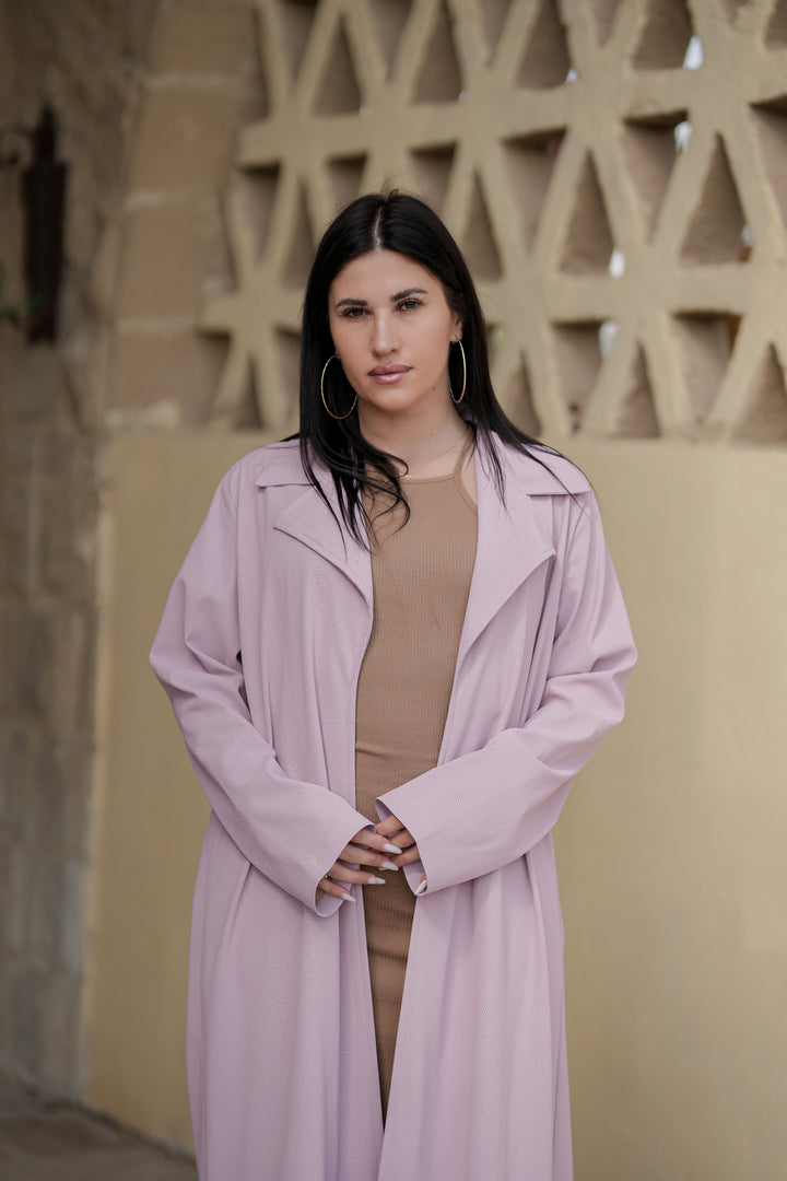 leather metalic coat