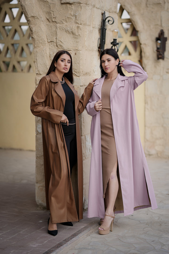 leather metalic coat