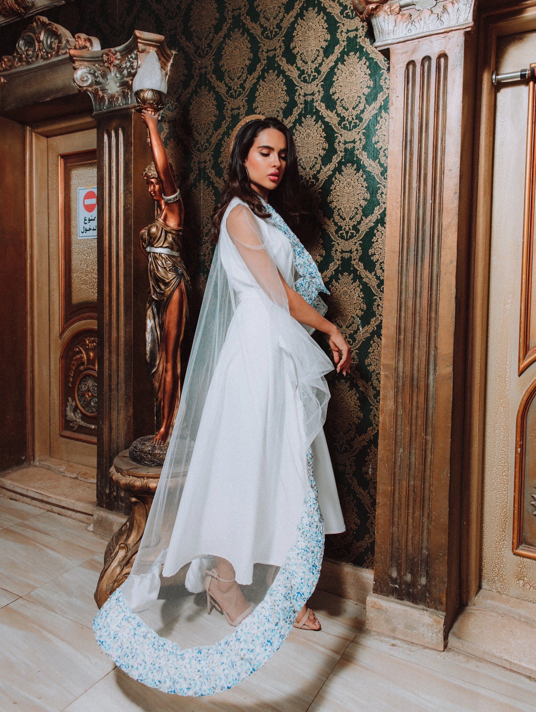 Tulle crepe dress