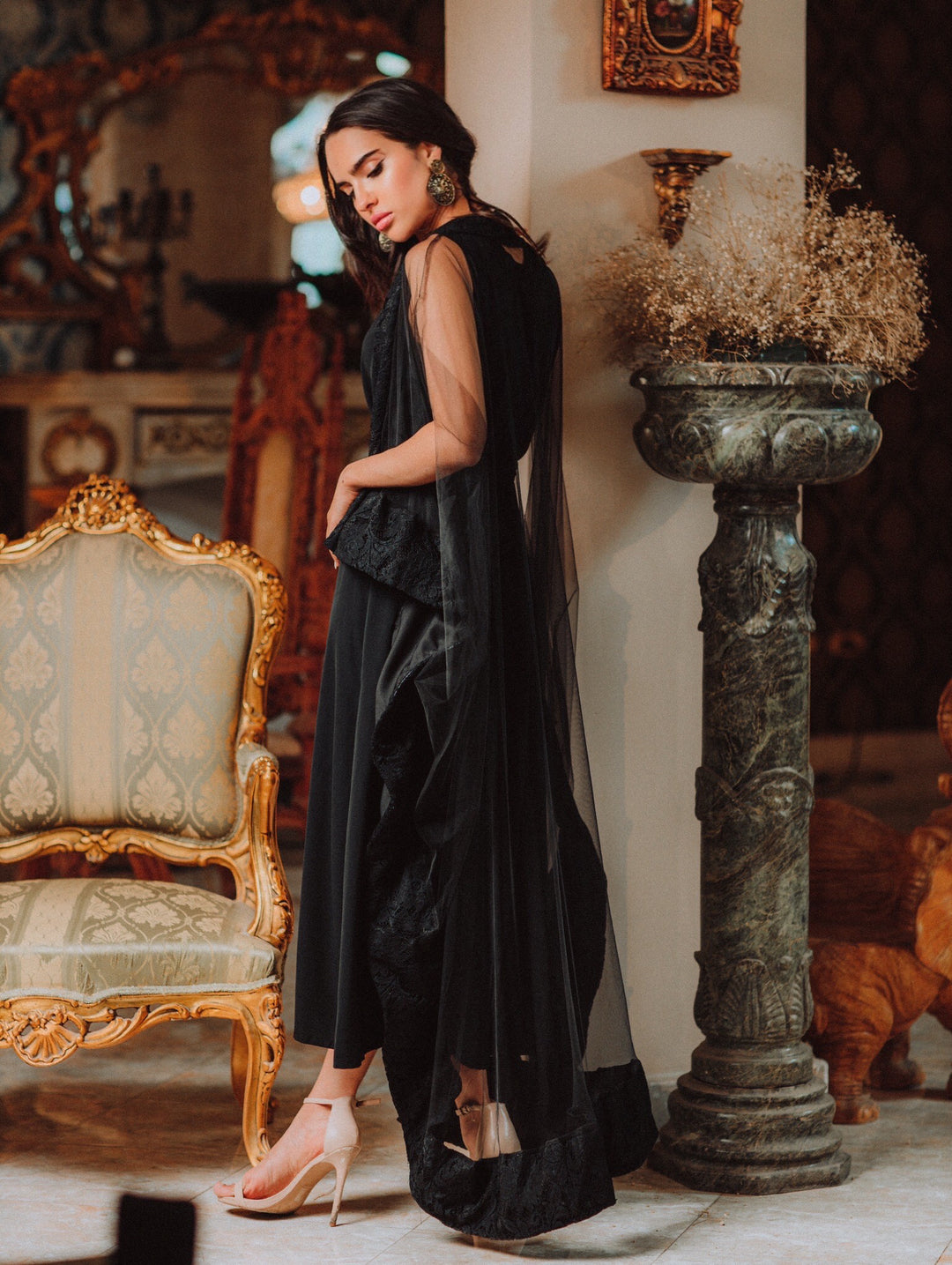 Da tulle crepe dress