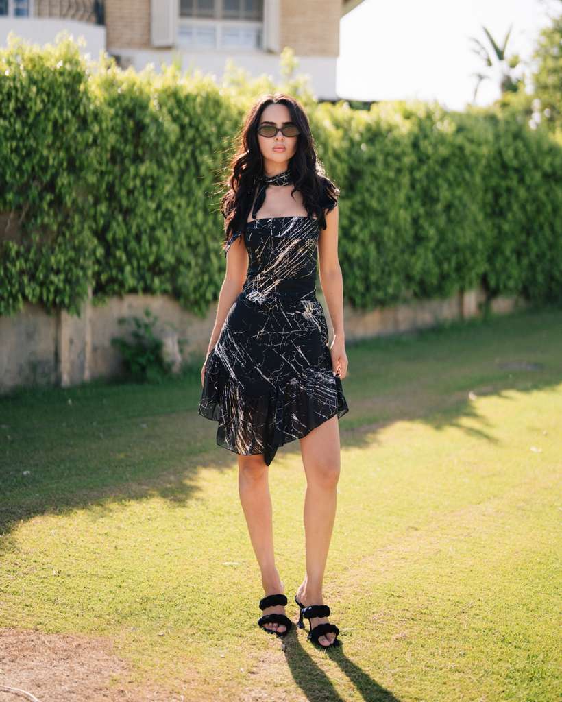 Black golden dress